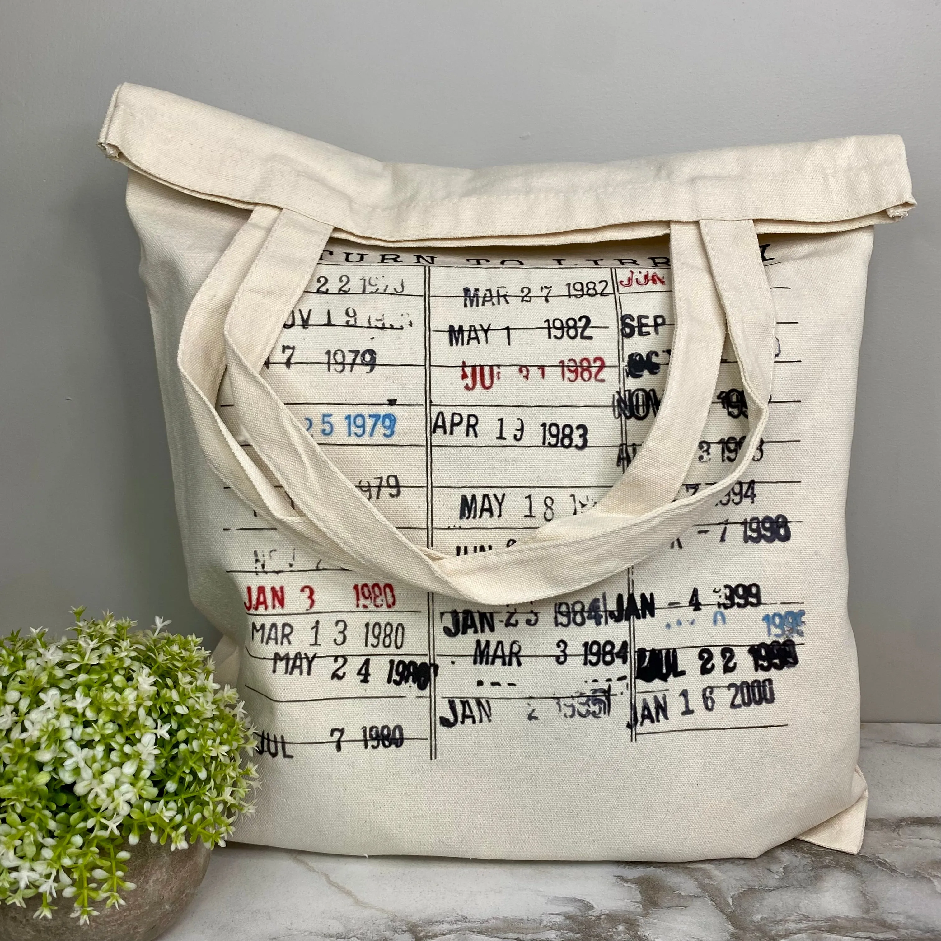 Tote Bag - Library Book Stamped Card