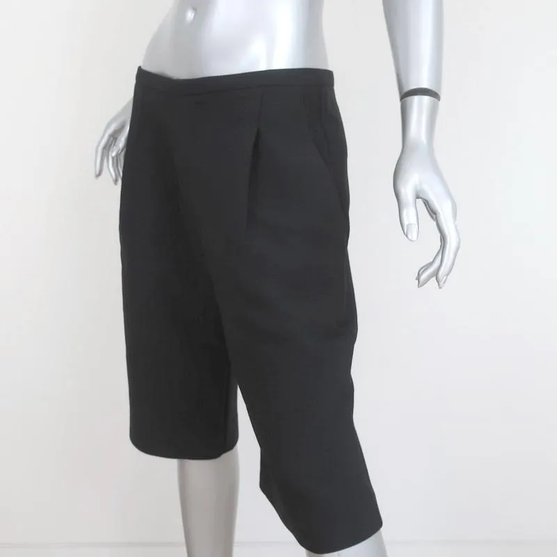Toteme Bermuda Shorts Lluc Black Pleated Twill Size Medium NEW