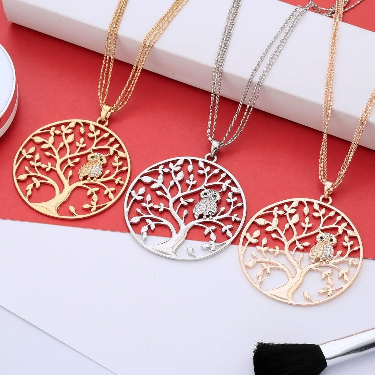Tree of life Owl Necklace