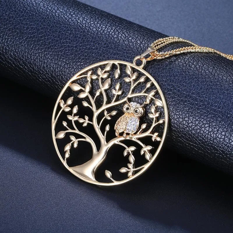 Tree of life Owl Necklace