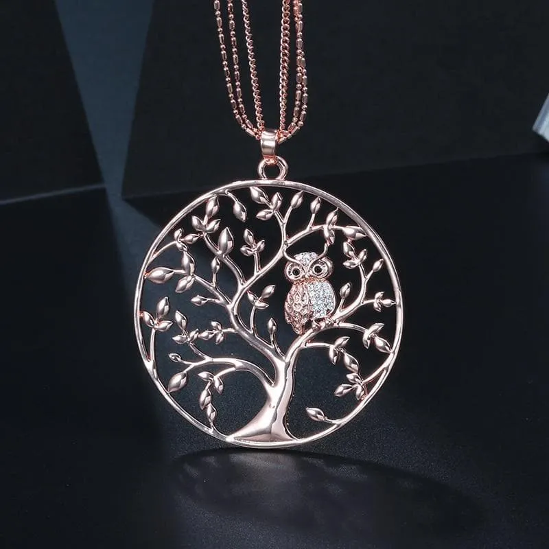 Tree of life Owl Necklace