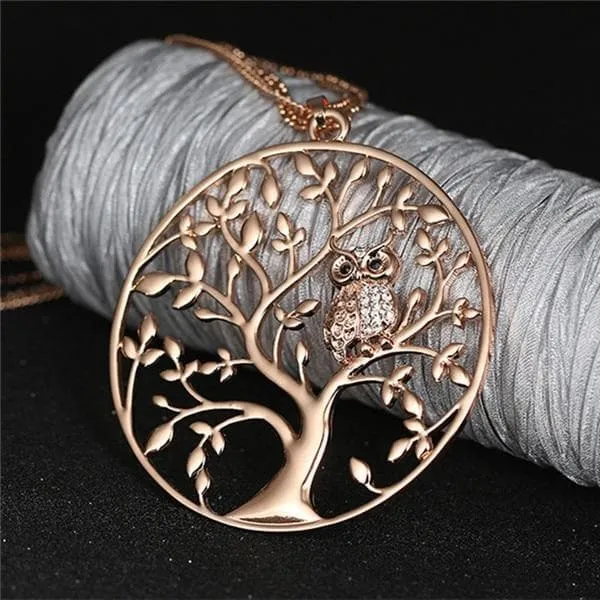 Tree of life Owl Necklace