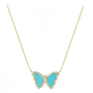 Turquoise Butterfly Necklace