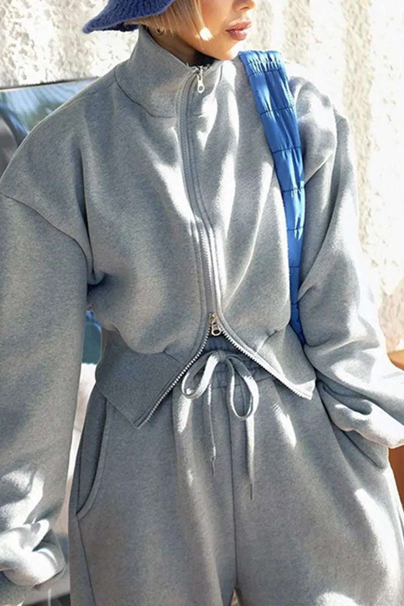 UJ0216 Jacket and Sweatpants Tracksuit Set