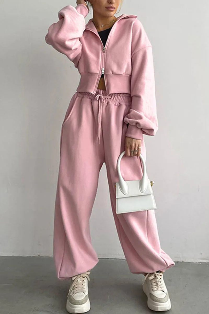 UJ0216 Jacket and Sweatpants Tracksuit Set