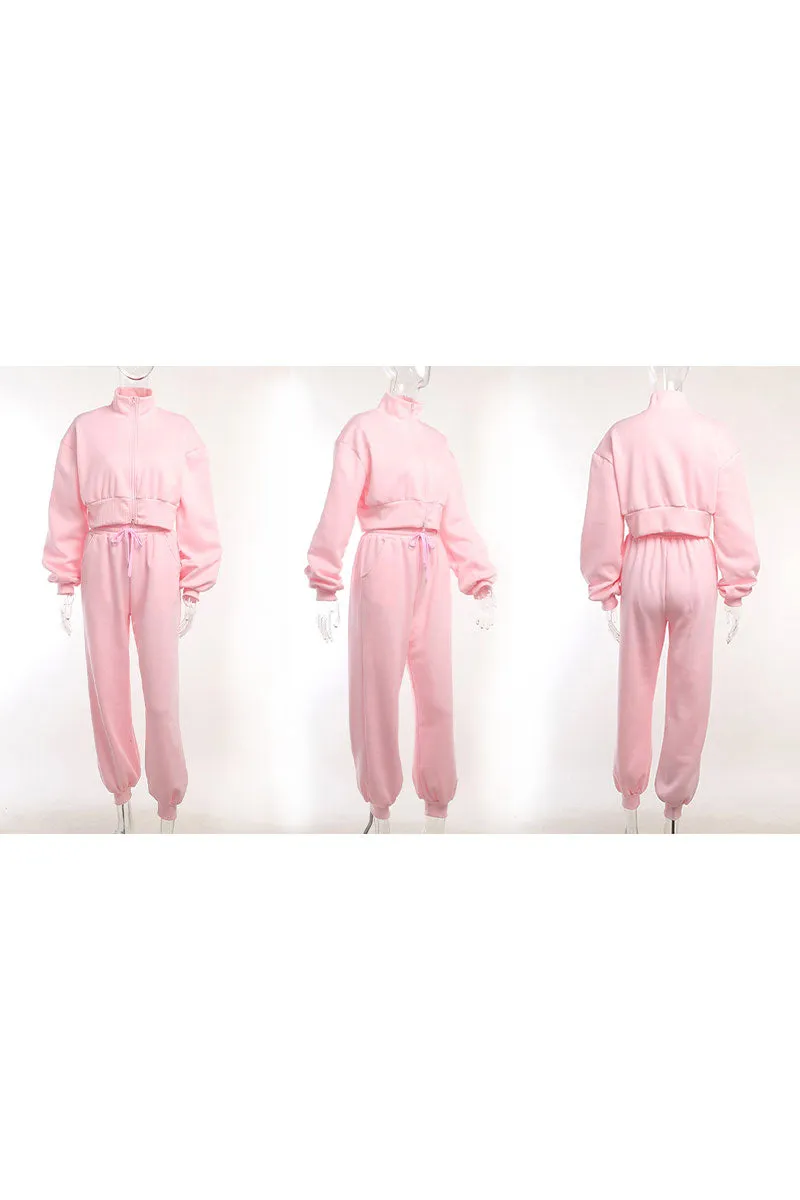 UJ0216 Jacket and Sweatpants Tracksuit Set