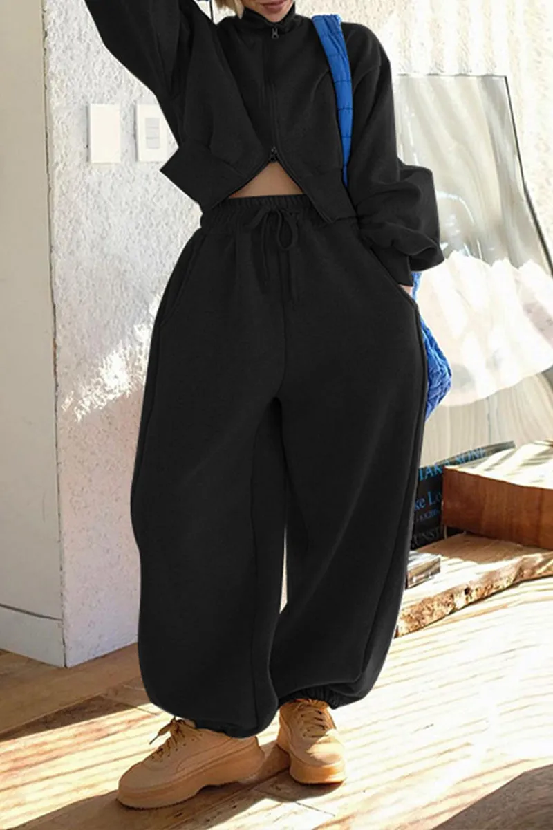 UJ0216 Jacket and Sweatpants Tracksuit Set