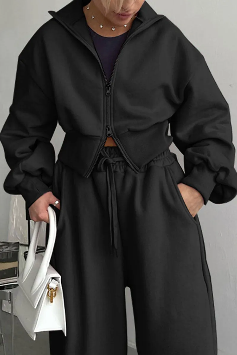 UJ0216 Jacket and Sweatpants Tracksuit Set