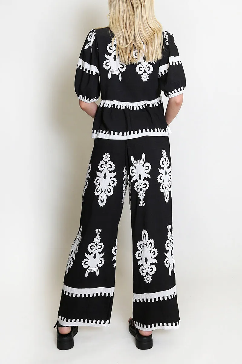 UT3137 Boho Shirt and Pants Set
