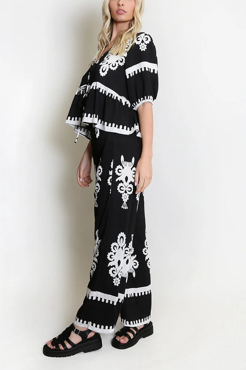 UT3137 Boho Shirt and Pants Set