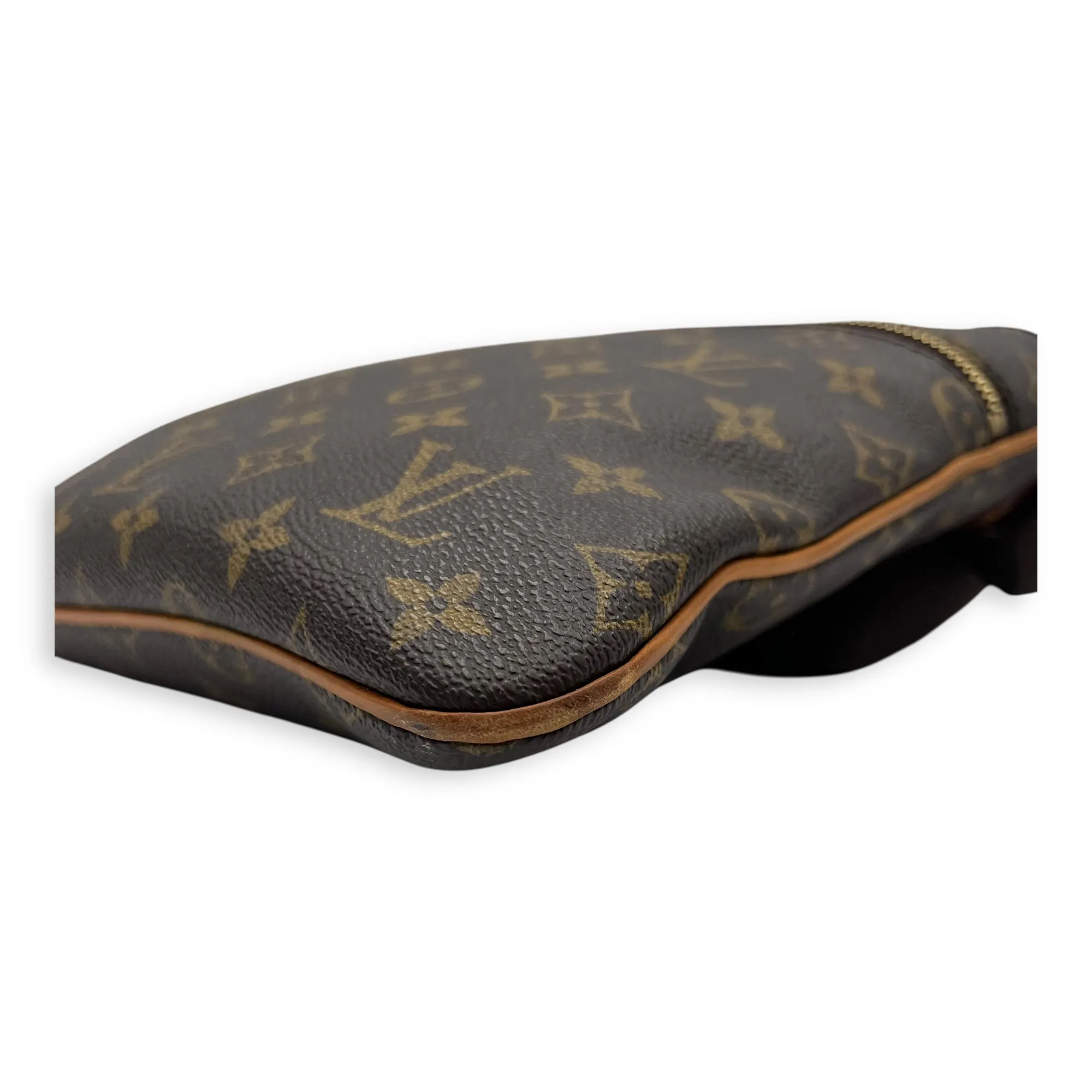 Valmy Messenger Brown in Monogram Coated Canvas, Gold hardware