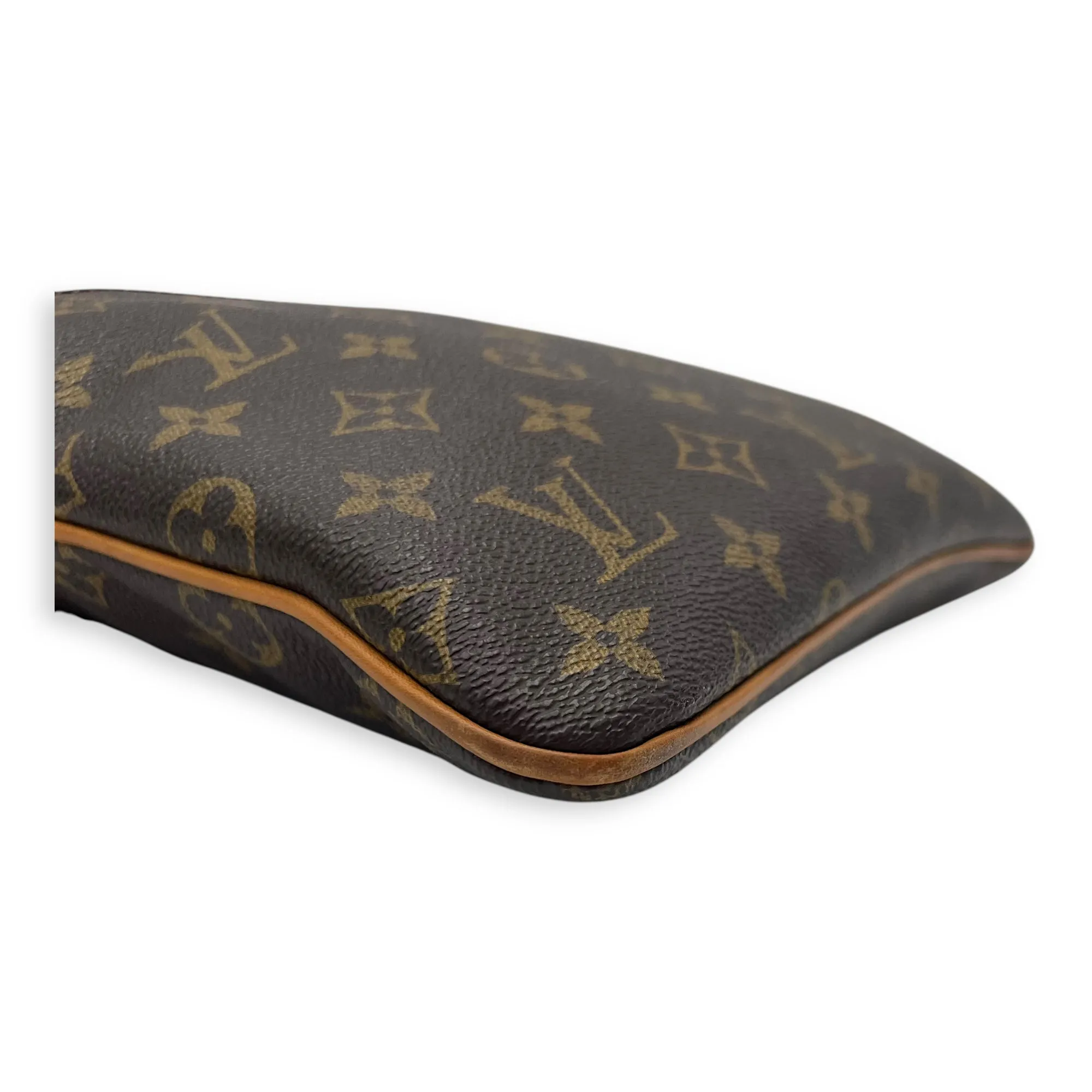 Valmy Messenger Brown in Monogram Coated Canvas, Gold hardware