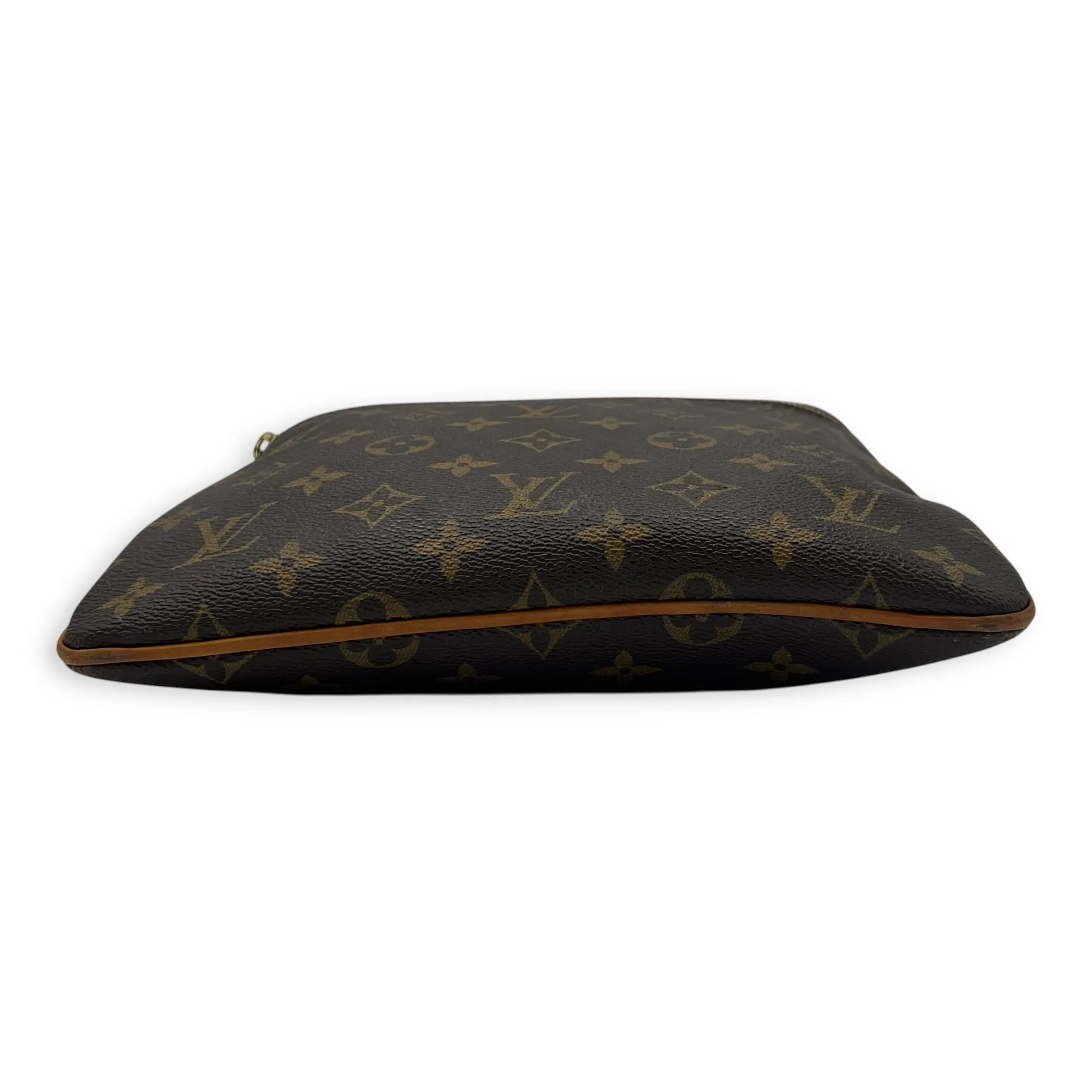 Valmy Messenger Brown in Monogram Coated Canvas, Gold hardware