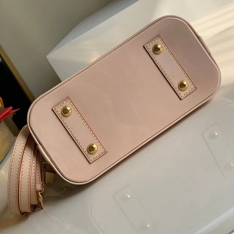 VELORA - Alma BB Monogram Bag Brown/Pink