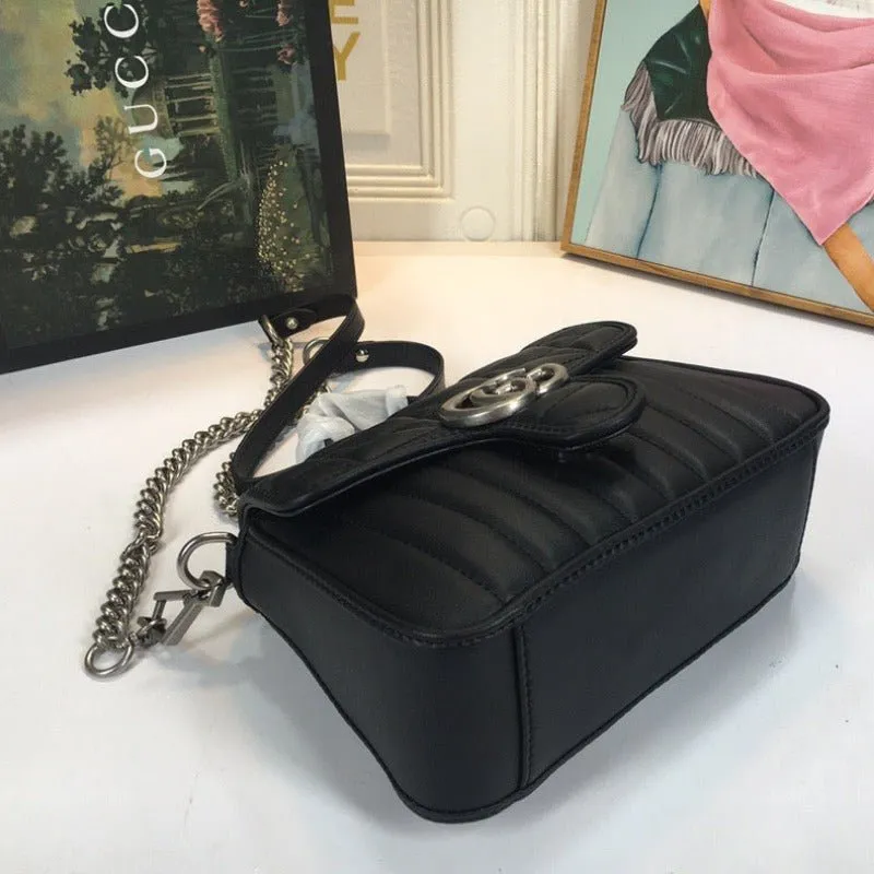 VELORA - Marmont Mini Top Handle Bag Black