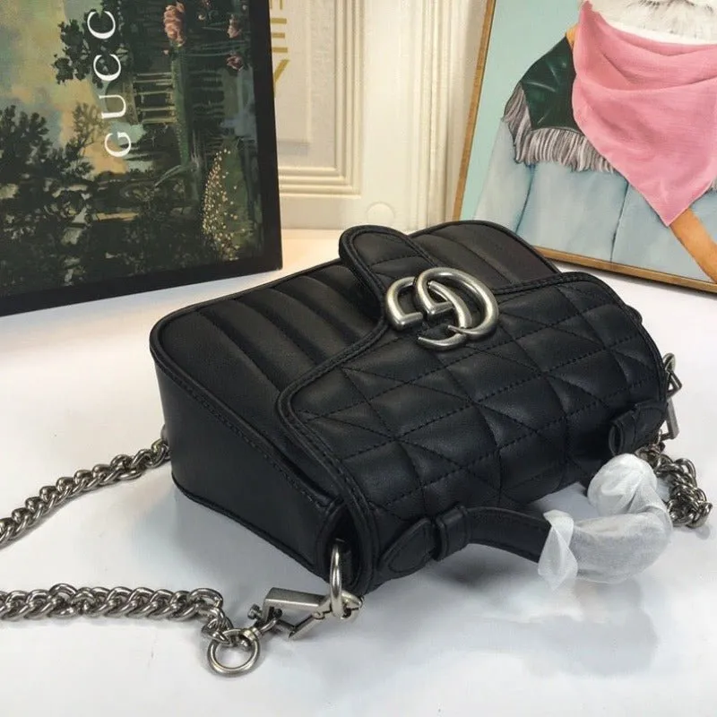 VELORA - Marmont Mini Top Handle Bag Black