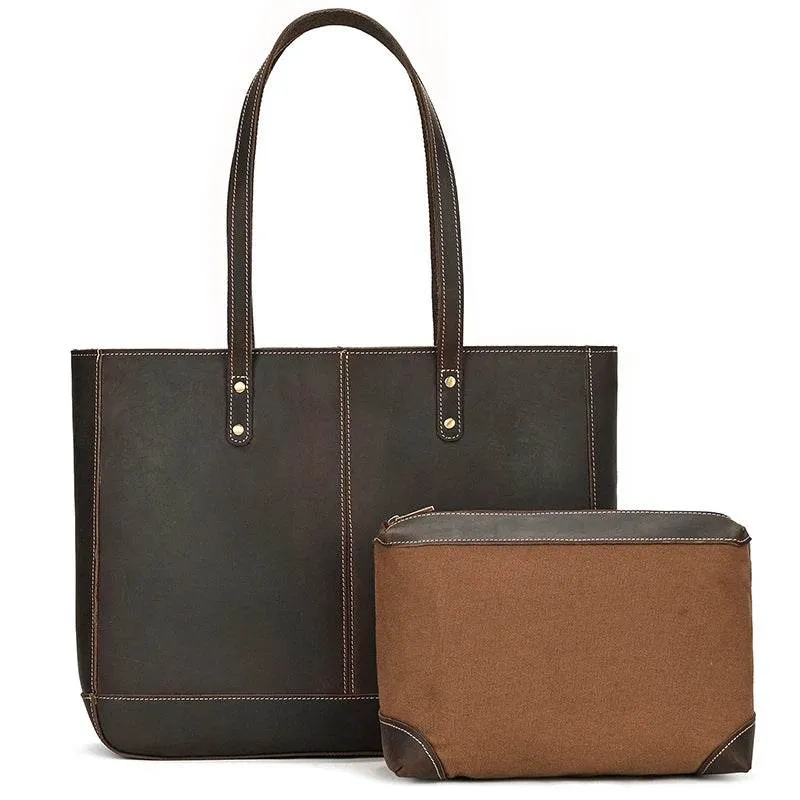 Vintage Leather Women’s Tote Bag Genuine Leather Shoulder