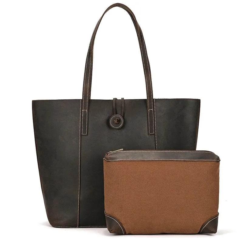 Vintage Leather Women’s Tote Bag Genuine Leather Shoulder