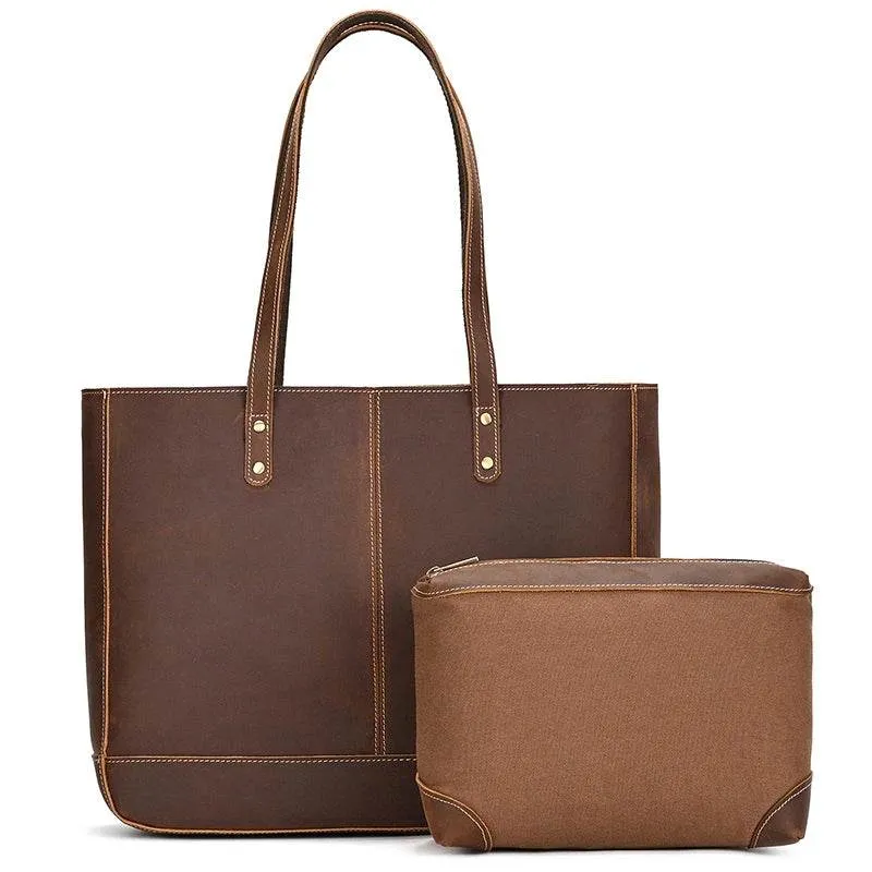 Vintage Leather Women’s Tote Bag Genuine Leather Shoulder