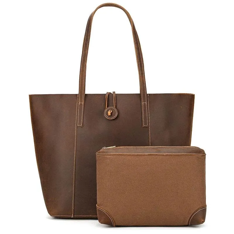 Vintage Leather Women’s Tote Bag Genuine Leather Shoulder