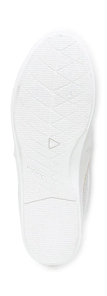 Vionic Women's Marshall White Canvas Slip On Orthotic Sneaker Shoes