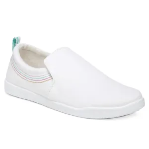 Vionic Women's Marshall White Canvas Slip On Orthotic Sneaker Shoes