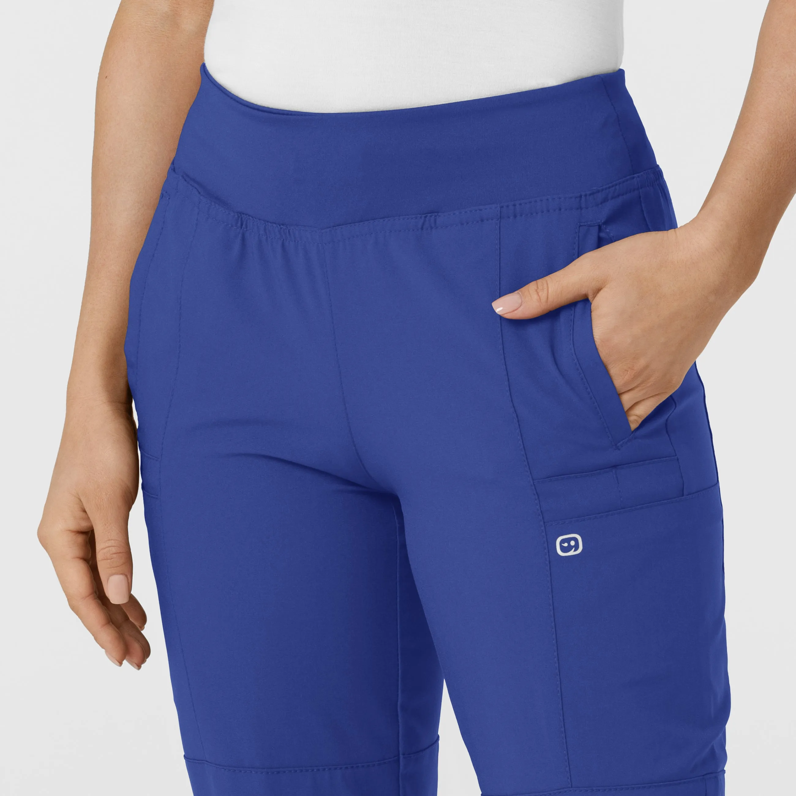 W123 5555 Comfort Waist Cargo Jogger Scrub Pants Galaxy Blue