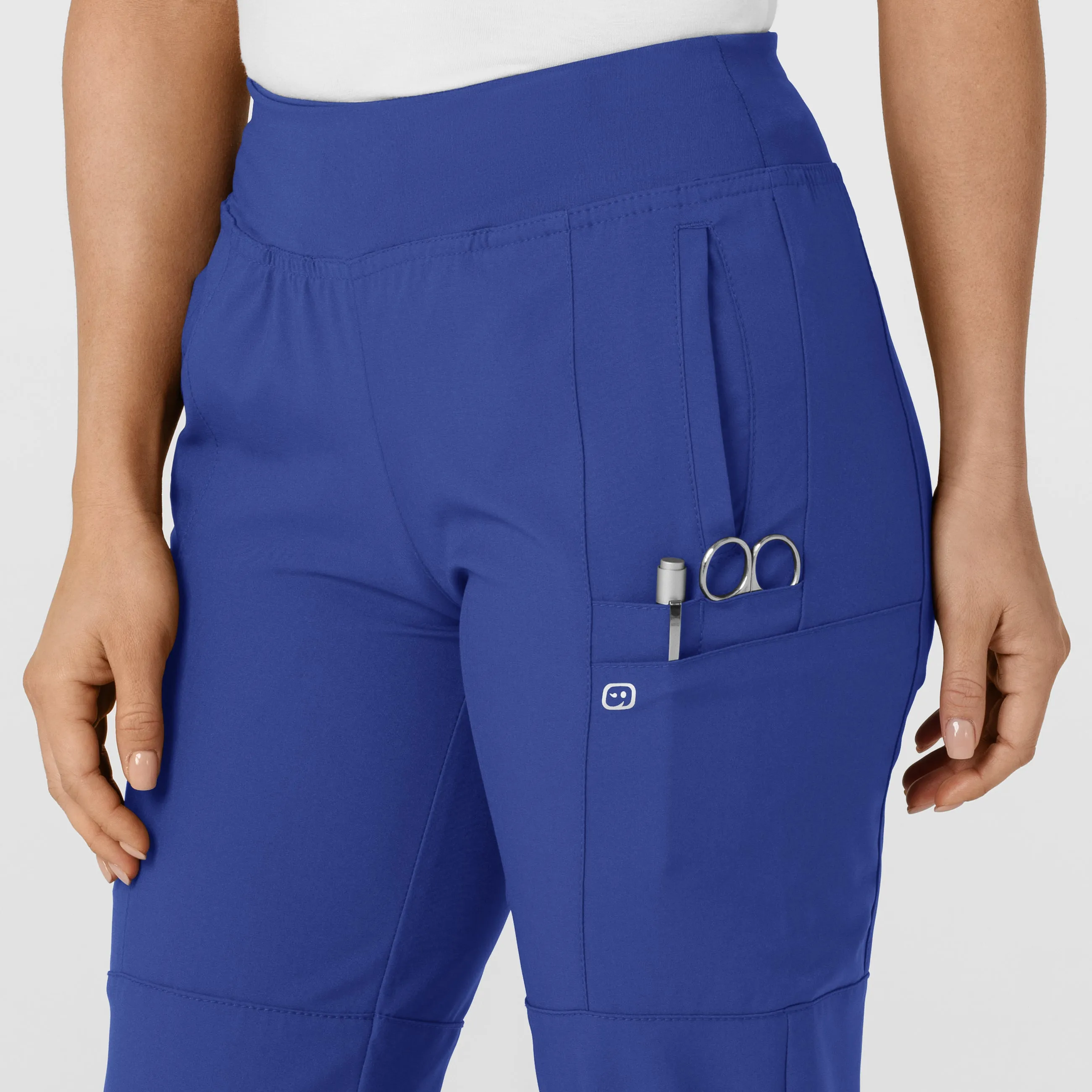 W123 5555 Comfort Waist Cargo Jogger Scrub Pants Galaxy Blue