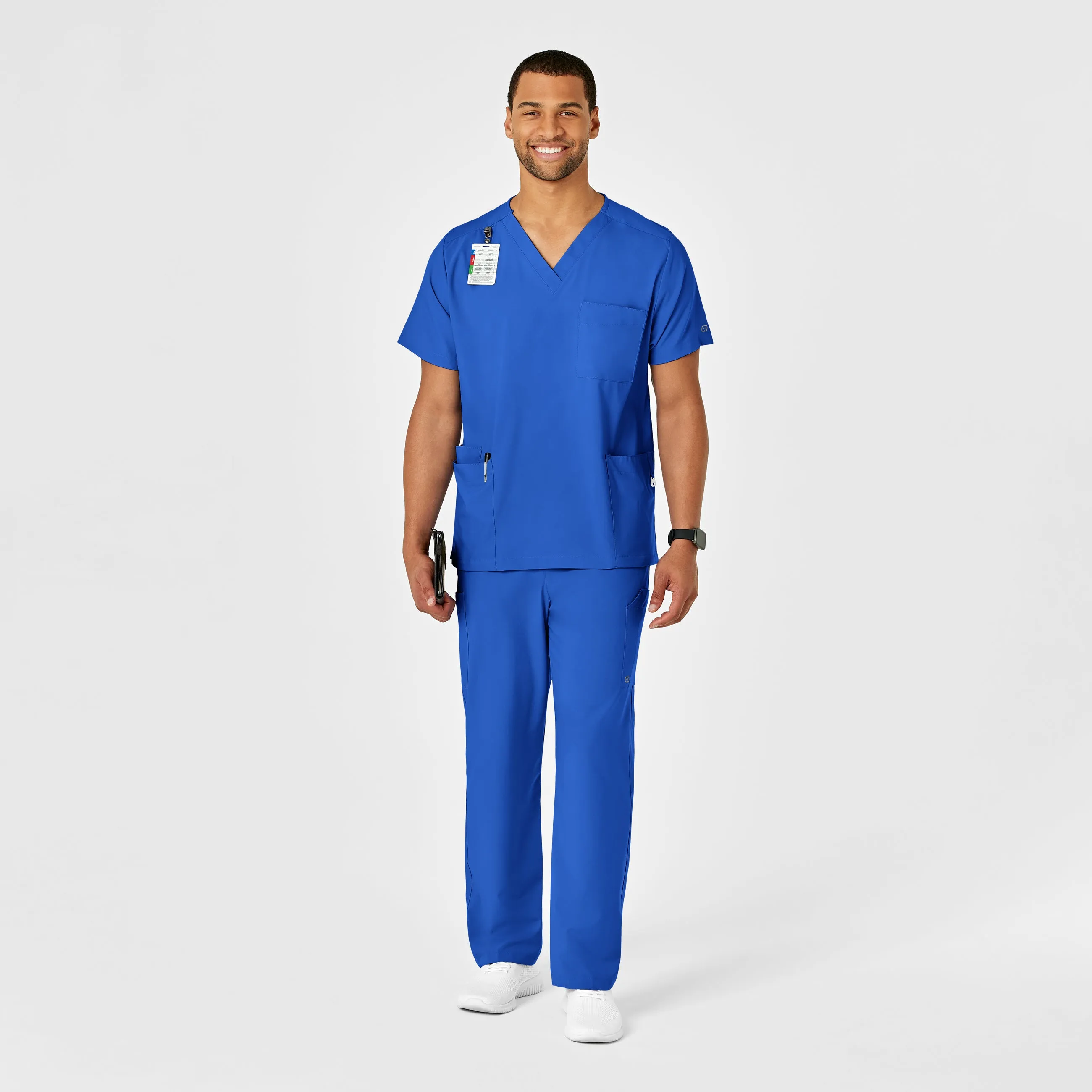 W123 5855 Unisex Multi-Cargo Scrub Pants Royal