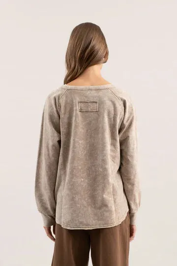 WASHED HENLEY RAGLAN
