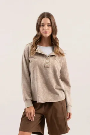 WASHED HENLEY RAGLAN
