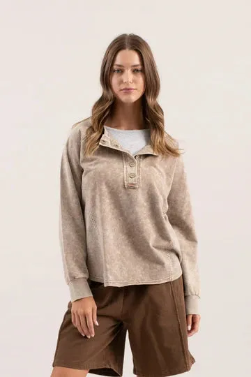 WASHED HENLEY RAGLAN