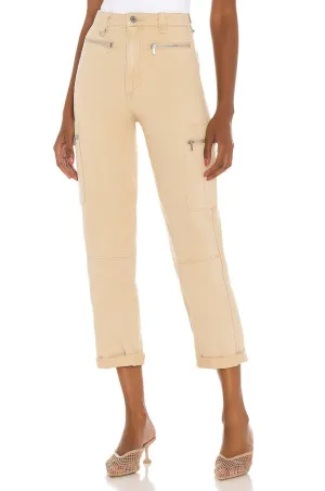 WeWoreWhat Women's High Rise Solid Rigid Denim Utility Pants