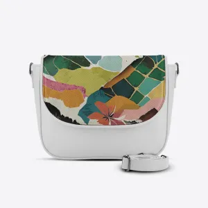 White Messenger Crossbody Cutted