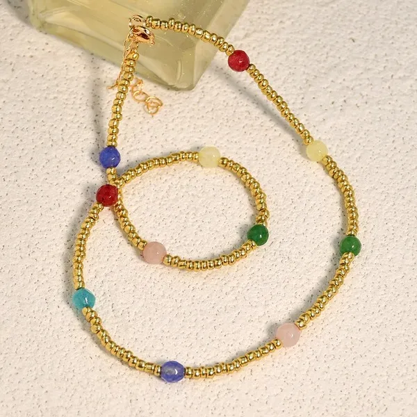 Wholesale Crystal Beaded Alloy Necklace JDC-NE-YF207