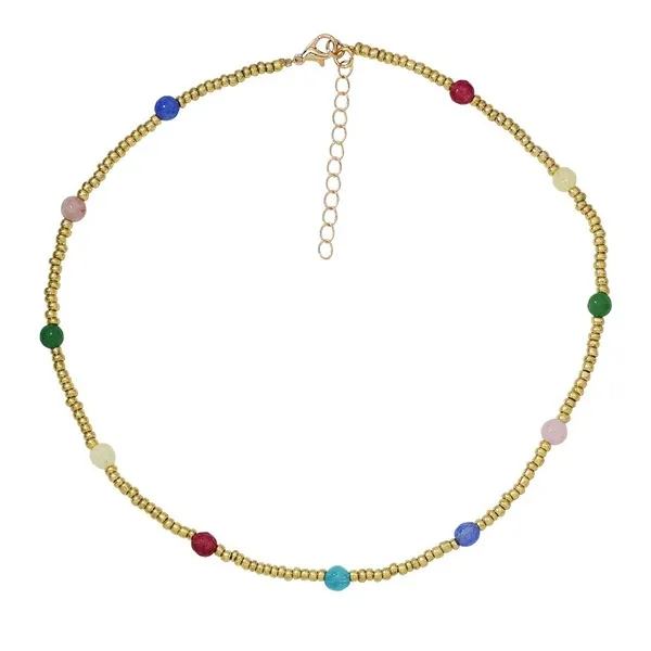 Wholesale Crystal Beaded Alloy Necklace JDC-NE-YF207