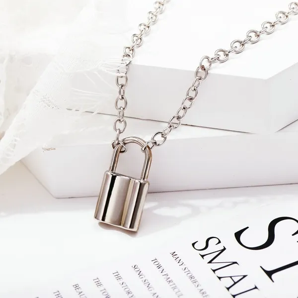 Wholesale Necklaces gold lock Alloy JDC-NE-xy186