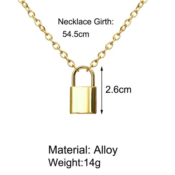Wholesale Necklaces gold lock Alloy JDC-NE-xy186