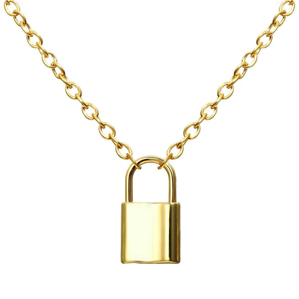 Wholesale Necklaces gold lock Alloy JDC-NE-xy186