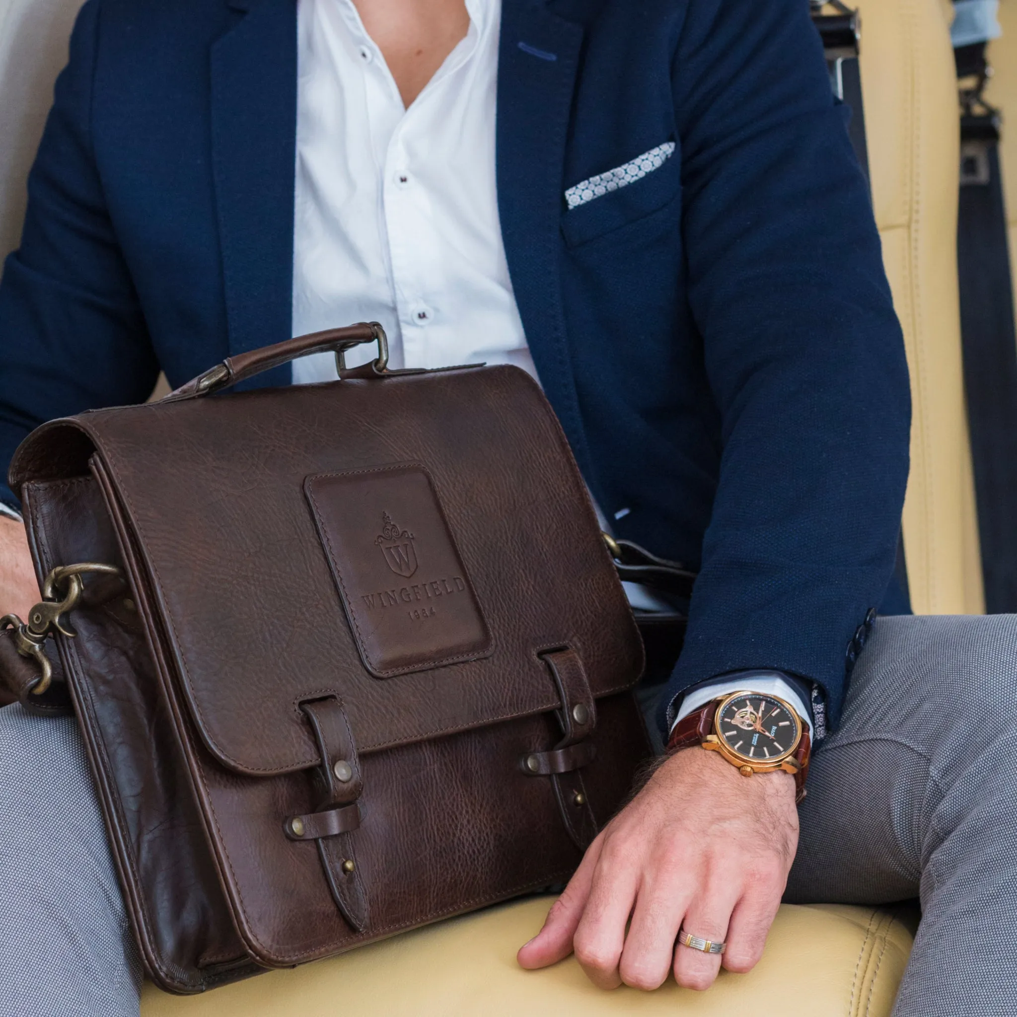 Wingfield Leather Messenger Bag