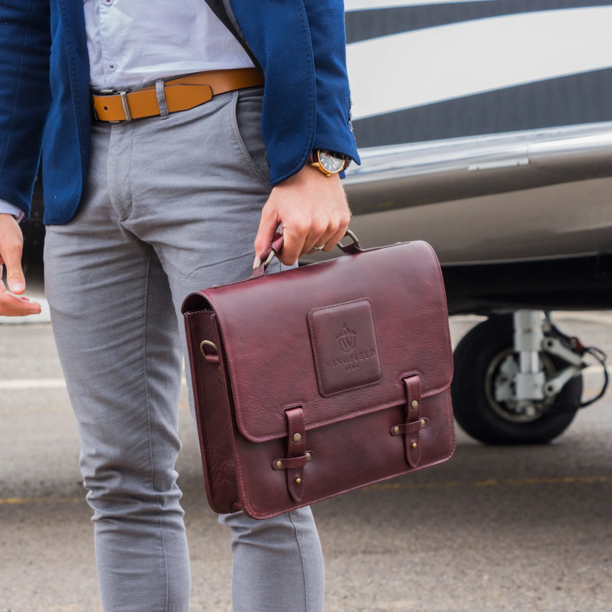 Wingfield Leather Messenger Bag