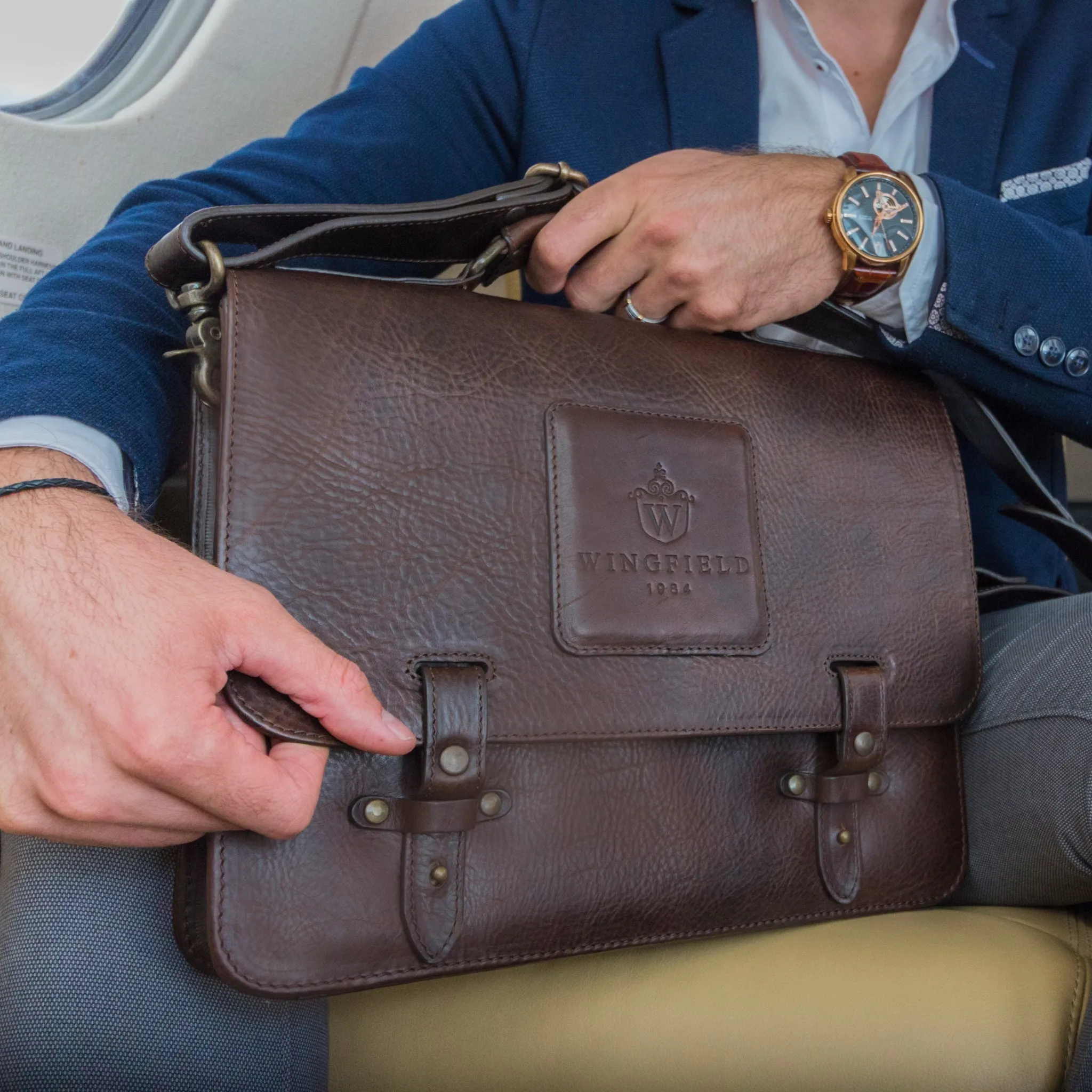 Wingfield Leather Messenger Bag