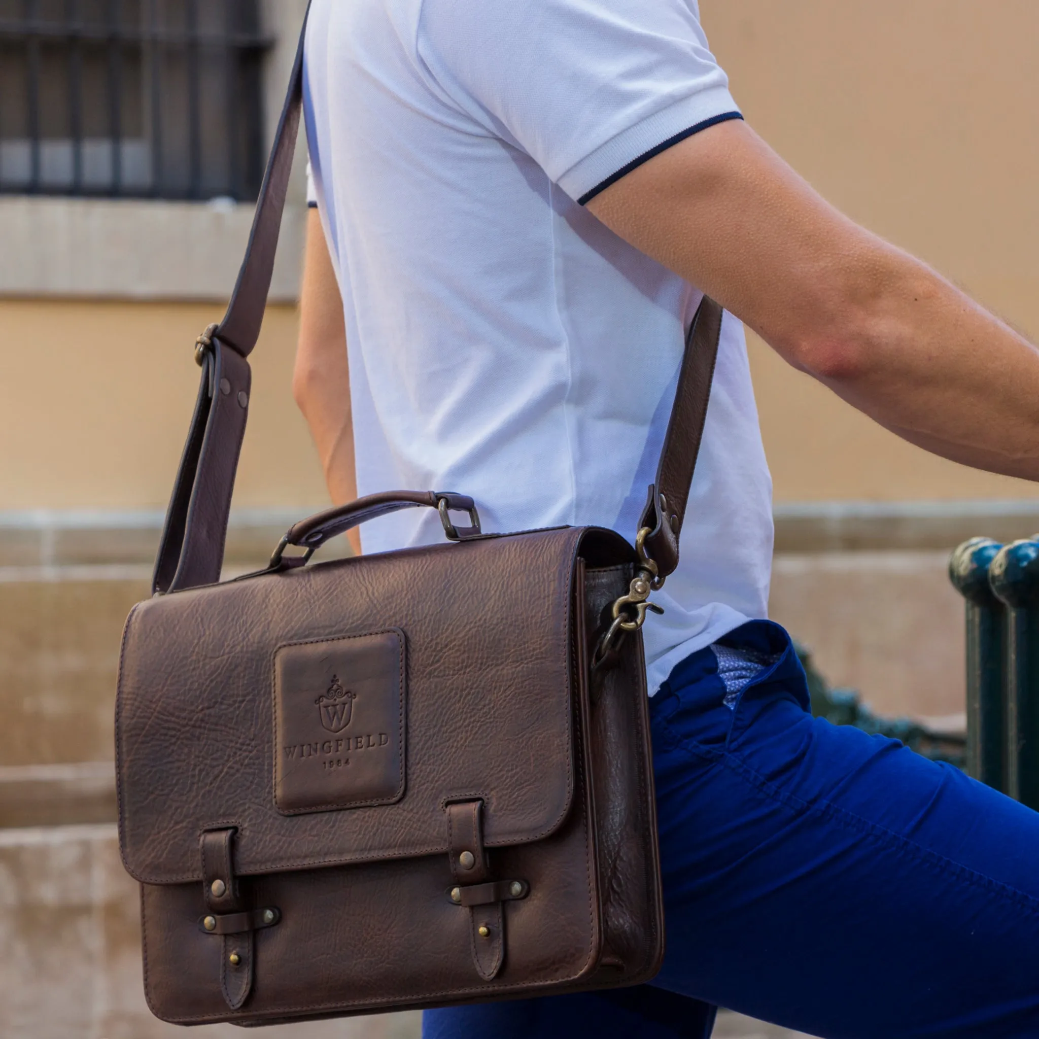 Wingfield Leather Messenger Bag