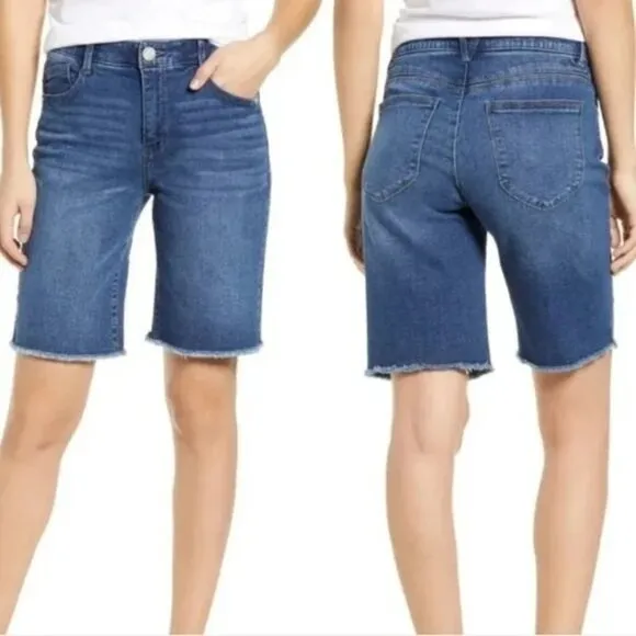 Wit &amp; Wisdom 'Ab' solution Retro Denim Bermuda Shorts in Blue - Sz 2