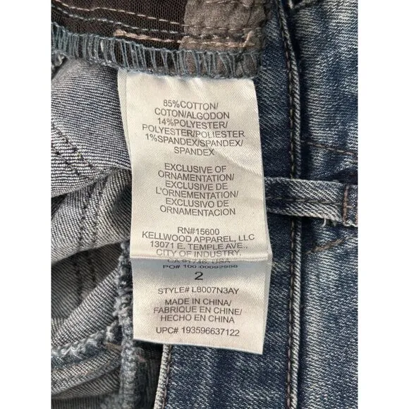 Wit &amp; Wisdom 'Ab' solution Retro Denim Bermuda Shorts in Blue - Sz 2