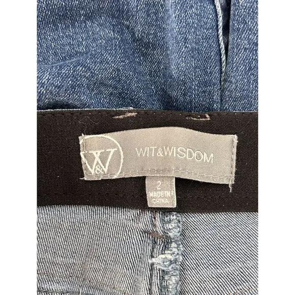 Wit &amp; Wisdom 'Ab' solution Retro Denim Bermuda Shorts in Blue - Sz 2