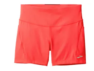 WOMEN'S BROOKS SPARK 5" SHORT TIGHT | NEO CAYENNE