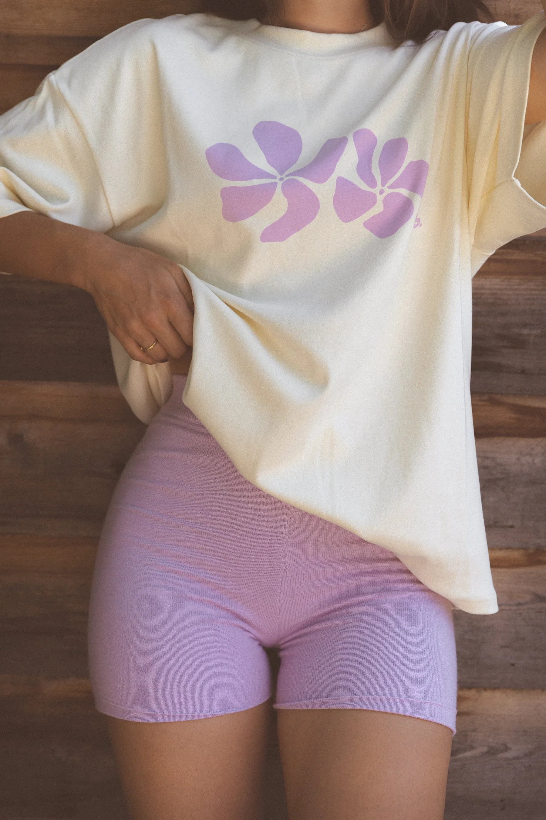 Womens Knit Bike Shorts - Lilac