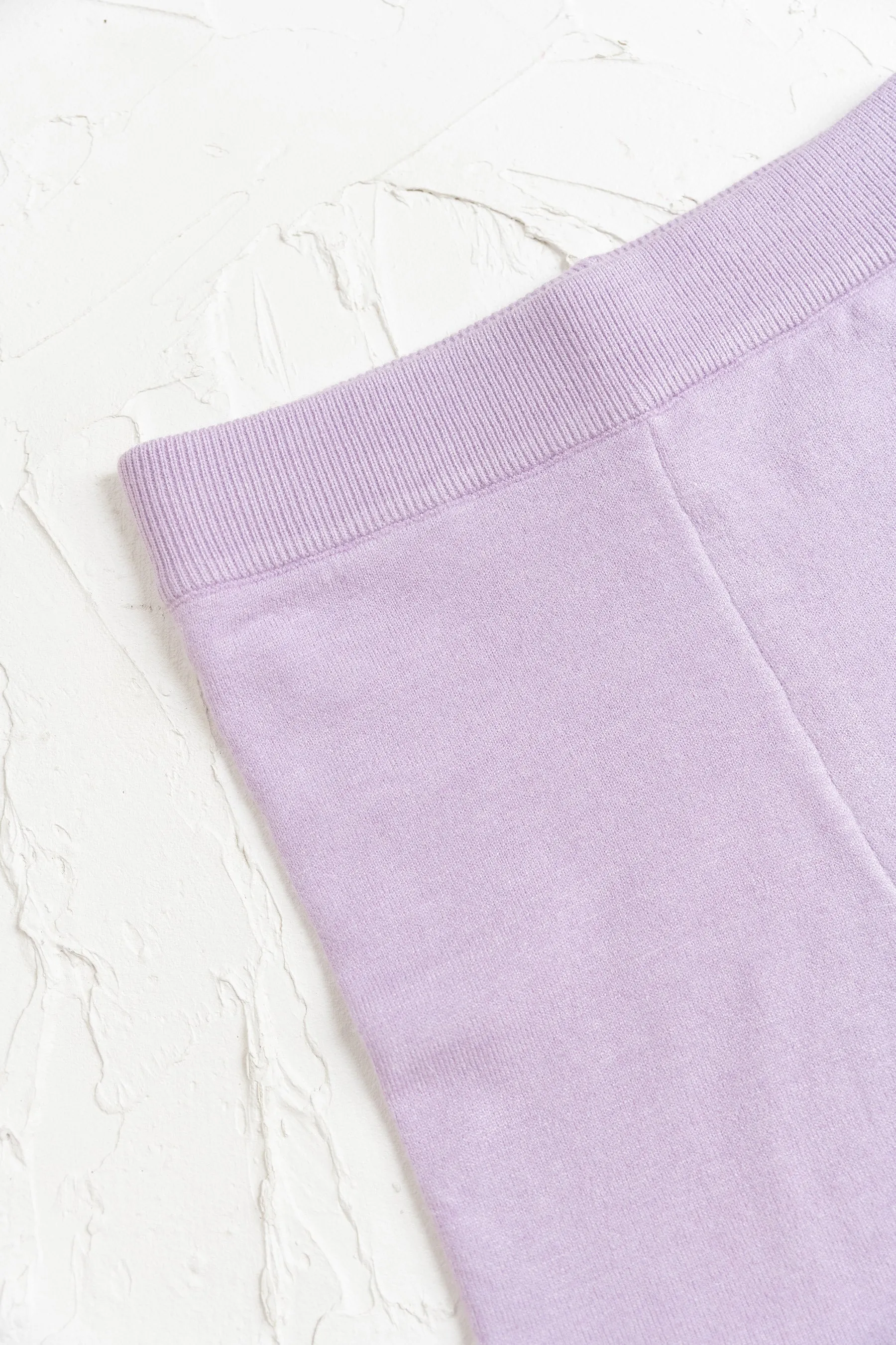 Womens Knit Bike Shorts - Lilac