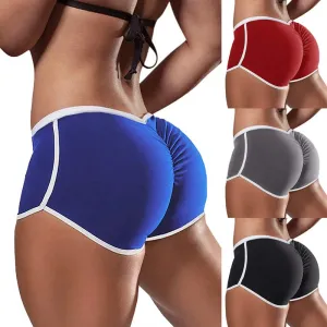 Women's Summer Sports Shorts – Skinny Slim Fit, Low-Waist Stretchy Yoga and Gym Shorts, Casual Fitness Pants